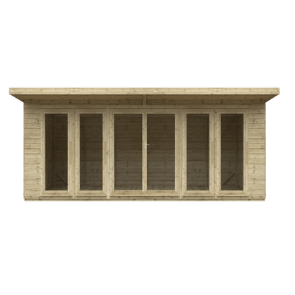 GardenArch 18x8 Tanalised Garden Studio Wooden Shed