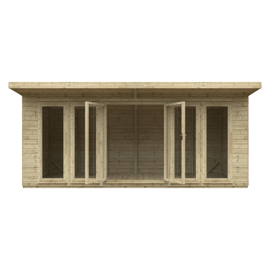 GardenArch 18x8 Tanalised Garden Studio Wooden Shed