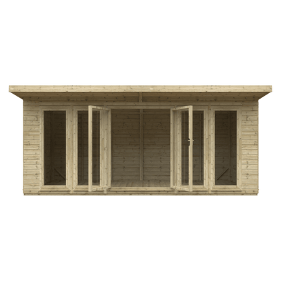 GardenArch 18x8 Tanalised Garden Studio Wooden Shed