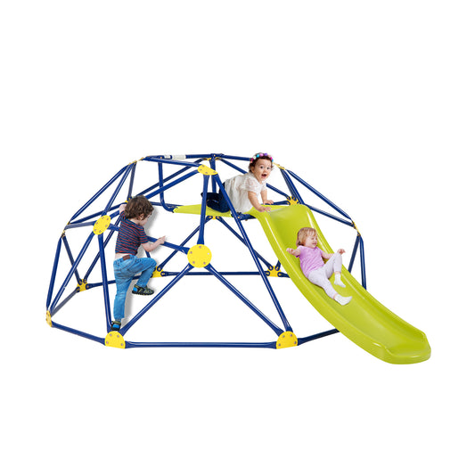Geometric Dome Climber and Play Set with Slide-Green