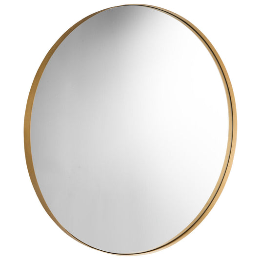 70cm Modern Metal Circle Hanging Mirror-Golden