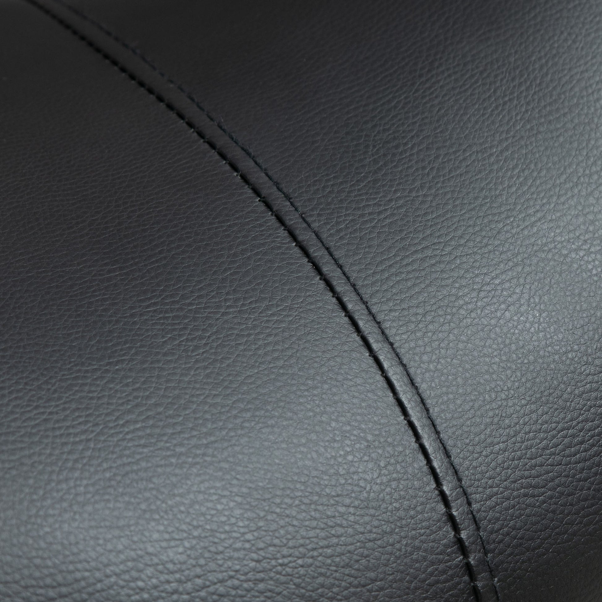 HOMCOM Cosmetic Stool 360° Rotate Height Adjustable Salon Massage Spa Chair Hydraulic Rolling Faux Leather Saddle Stool Mobility - Black