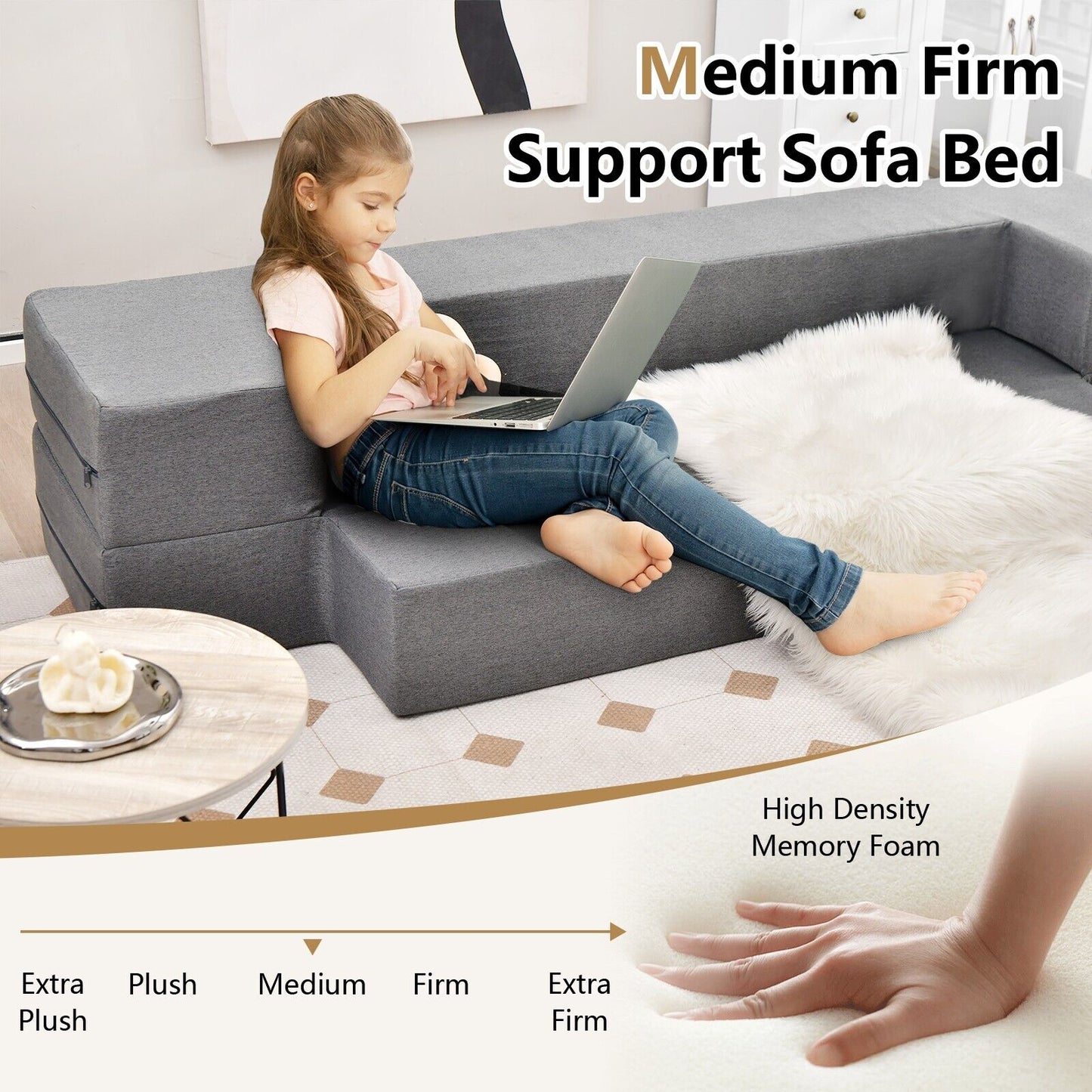 Convertible Folding Sofa Bed with Washable Cover-Queen size