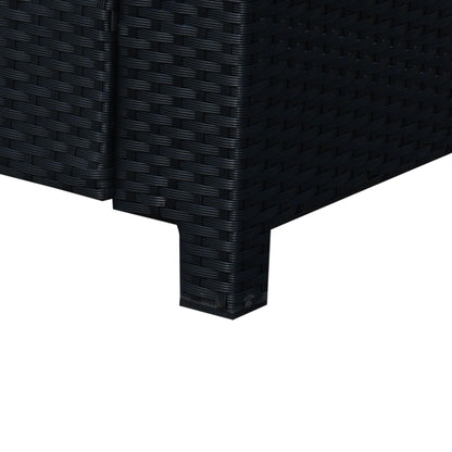 Outsunny Rattan Sofa, 2 Seater Garden Furniture with Soft Padded Cushion and Armrests, Wicker Garden Loveseat for Patio, Black