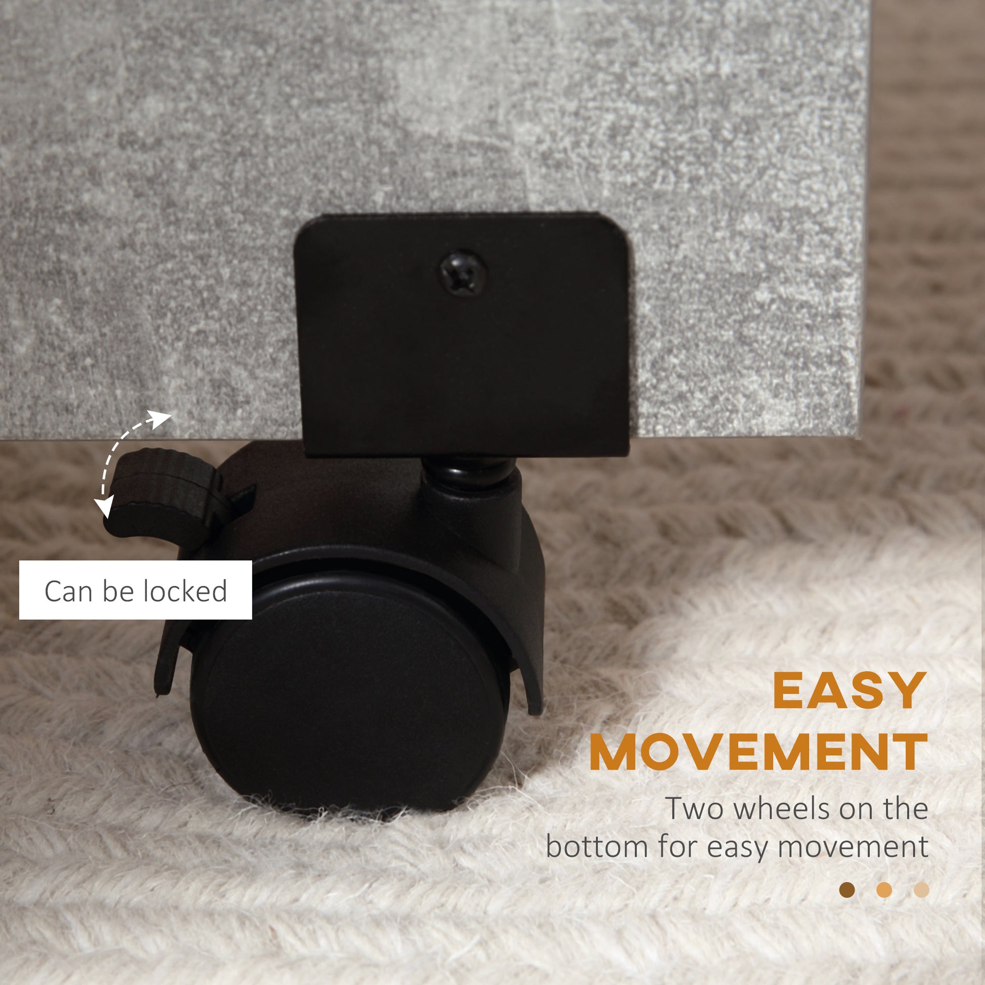 HOMCOM Folding Dining Table, Drop Leaf Table for Small Spaces with 2-tier Shelves, Small Kitchen Table with Rolling Casters, Cement Grey