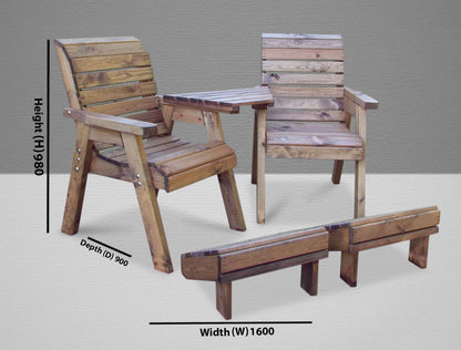 Deluxe Lounger Set - Angled