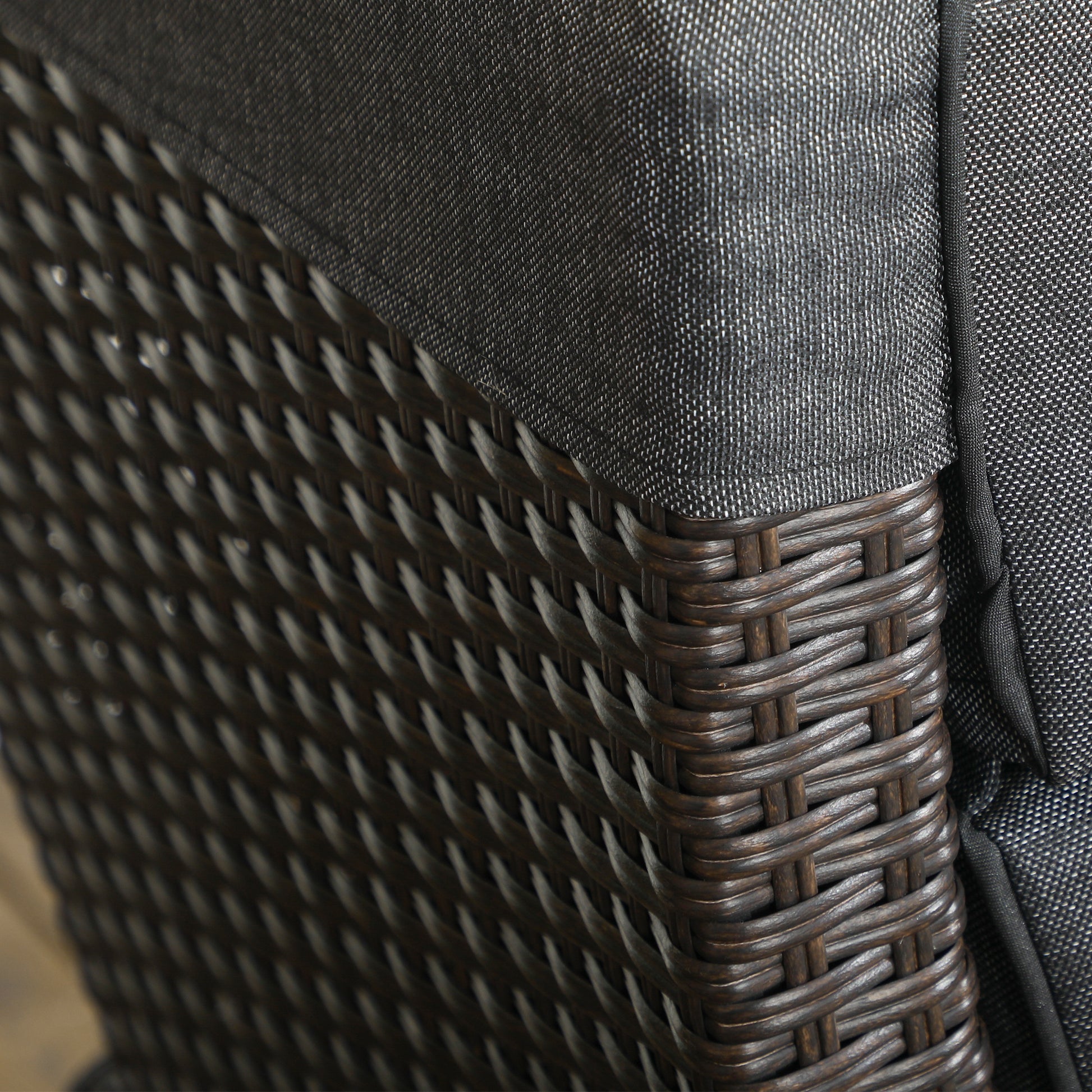 Outsunny Outdoor Recliner Chair with Adjustable Backrest and Footrest, Cushion, Side Tray, Grey