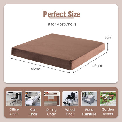 18 x 18 Inches Memory Foam Seat Cushions-Brown