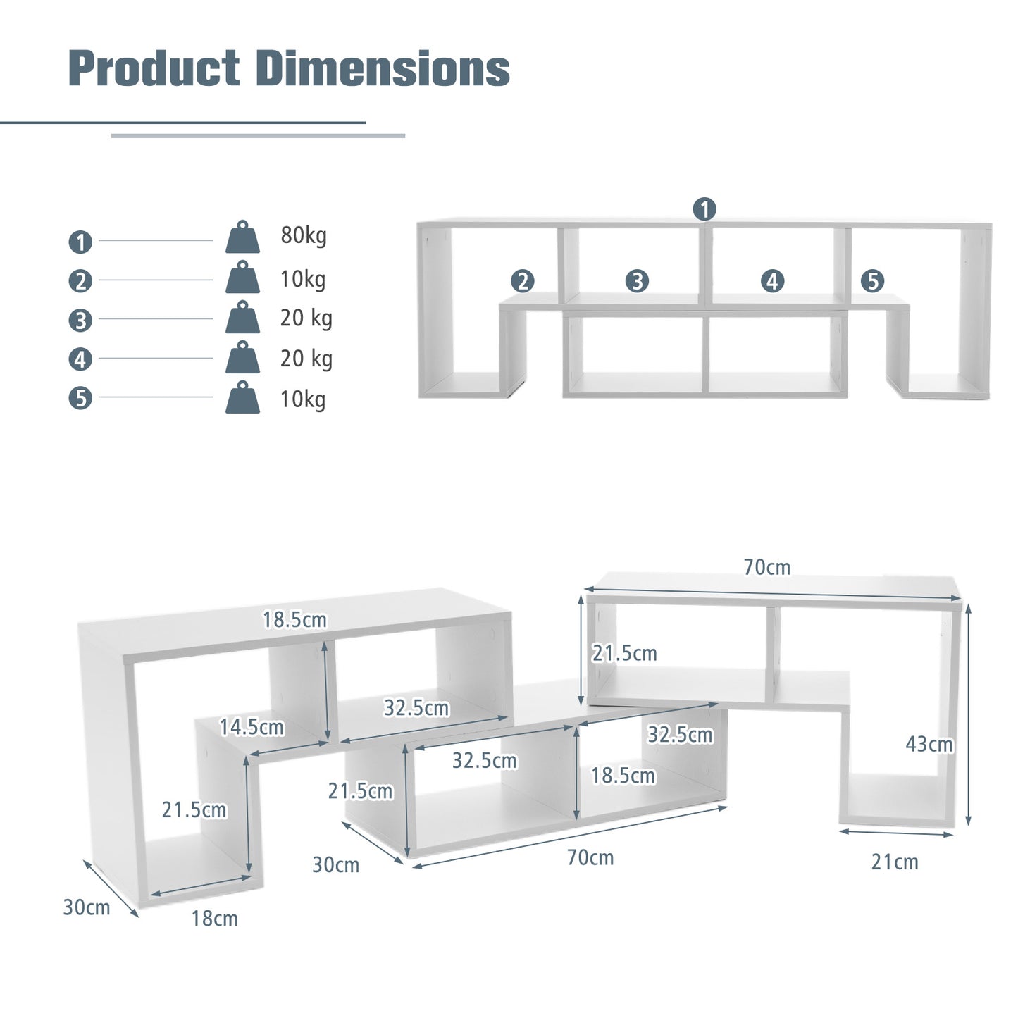 Free Combination Adjustable TV Cabinet TV Stand for Living Room and Bedroom