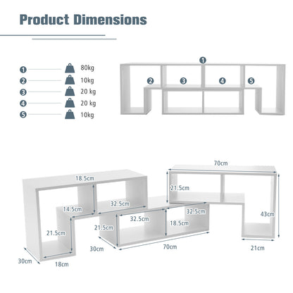 Free Combination Adjustable TV Cabinet TV Stand for Living Room and Bedroom