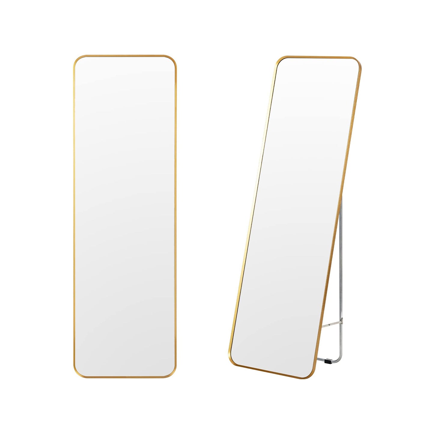 Rectangular Gold Steel Frame Full Body Large Makeup Dressing Mirror for Living Room