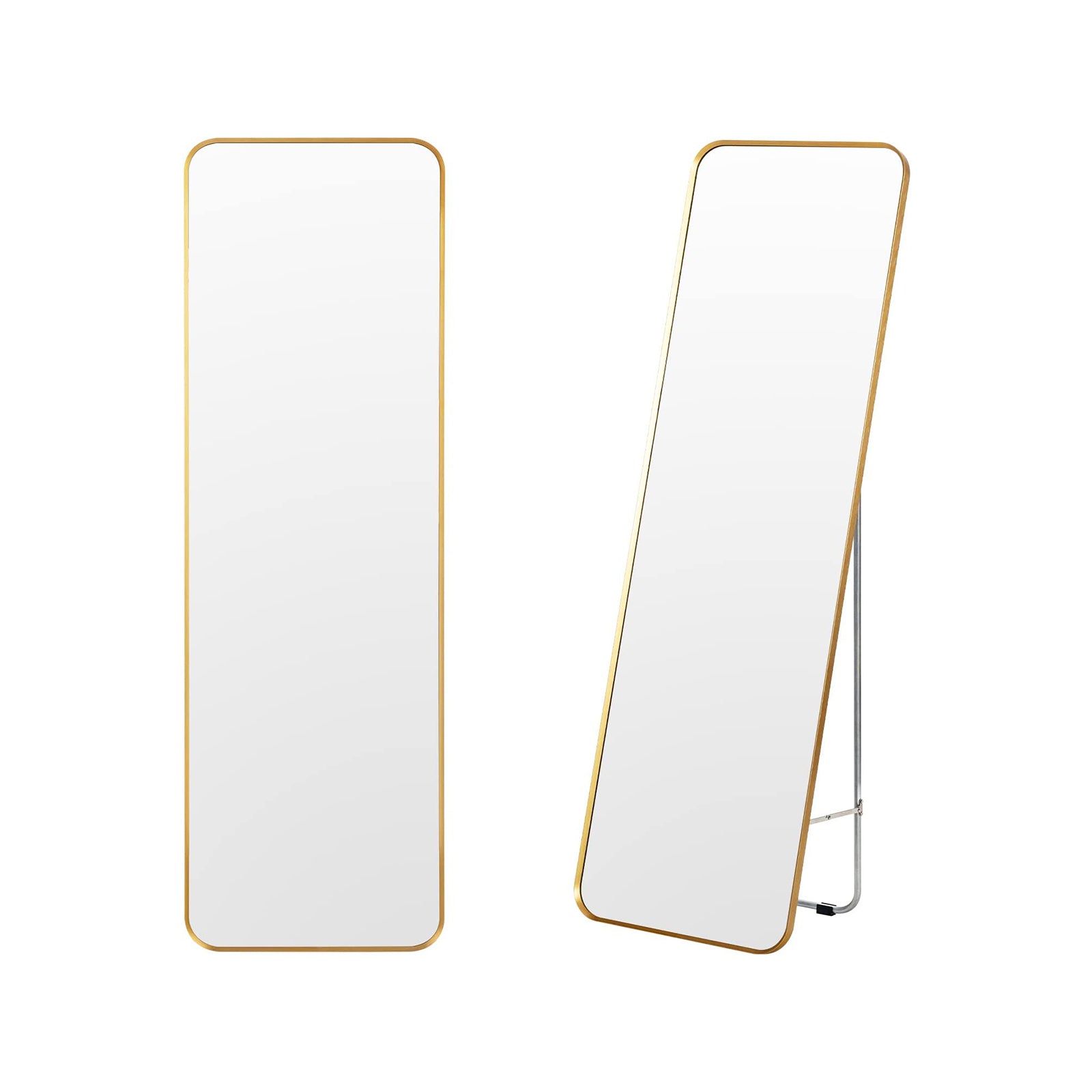Rectangular Gold Steel Frame Full Body Large Makeup Dressing Mirror for Living Room