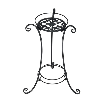 Heavy Duty Metal Plant Stand with Stable Triangular Structure-Black