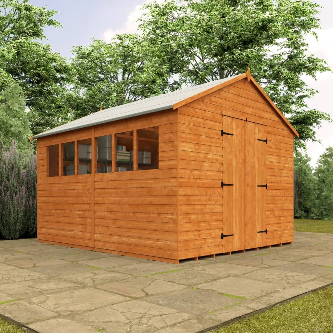 GardenArch 12x10 Xl Workshop Wooden Shed