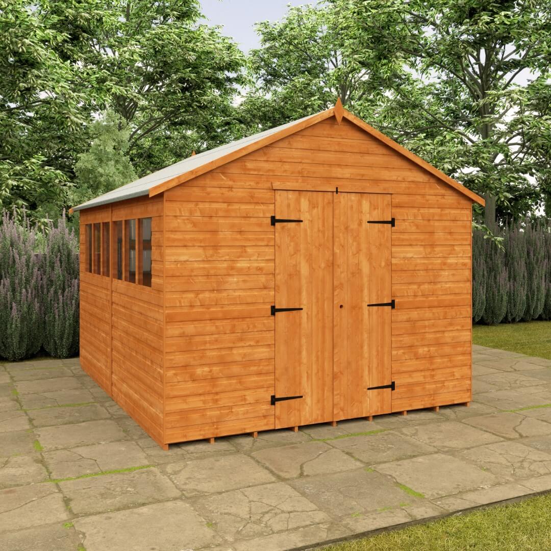 GardenArch 12x10 Xl Workshop Wooden Shed