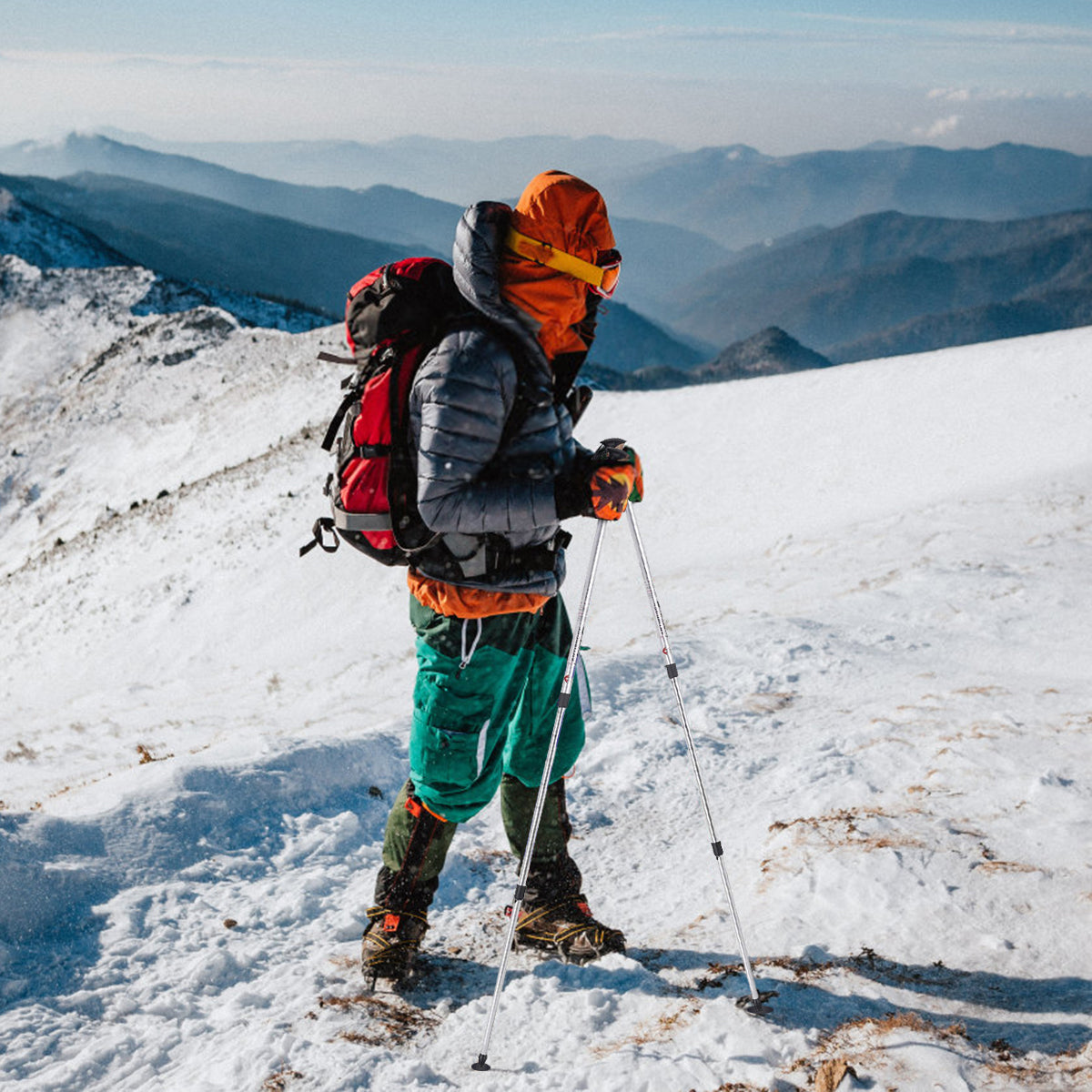 Hiking Pole Adjustable 65-135 cm-Silver