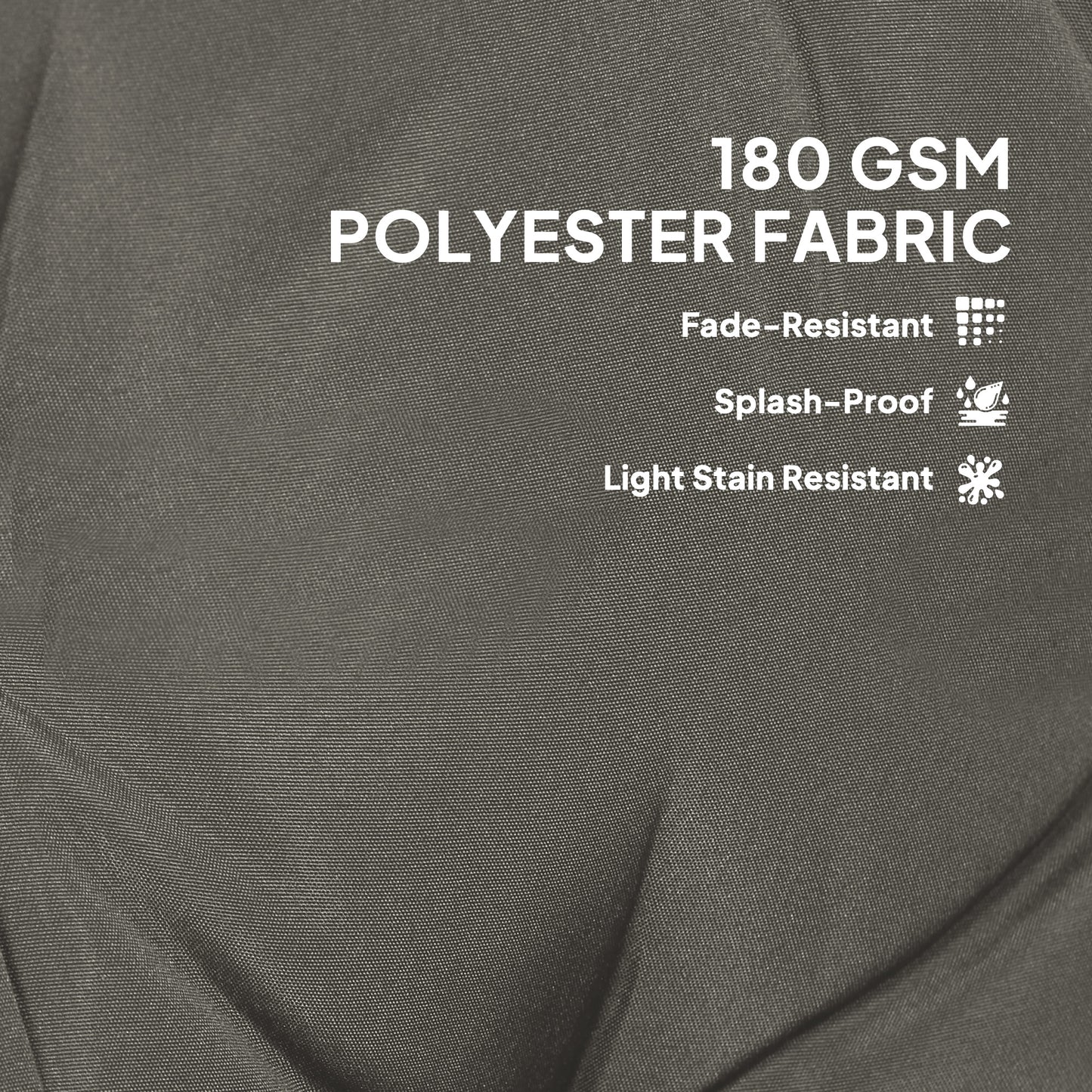 Outsunny Set of Four Padded Garden Seat Cushions - Light Grey