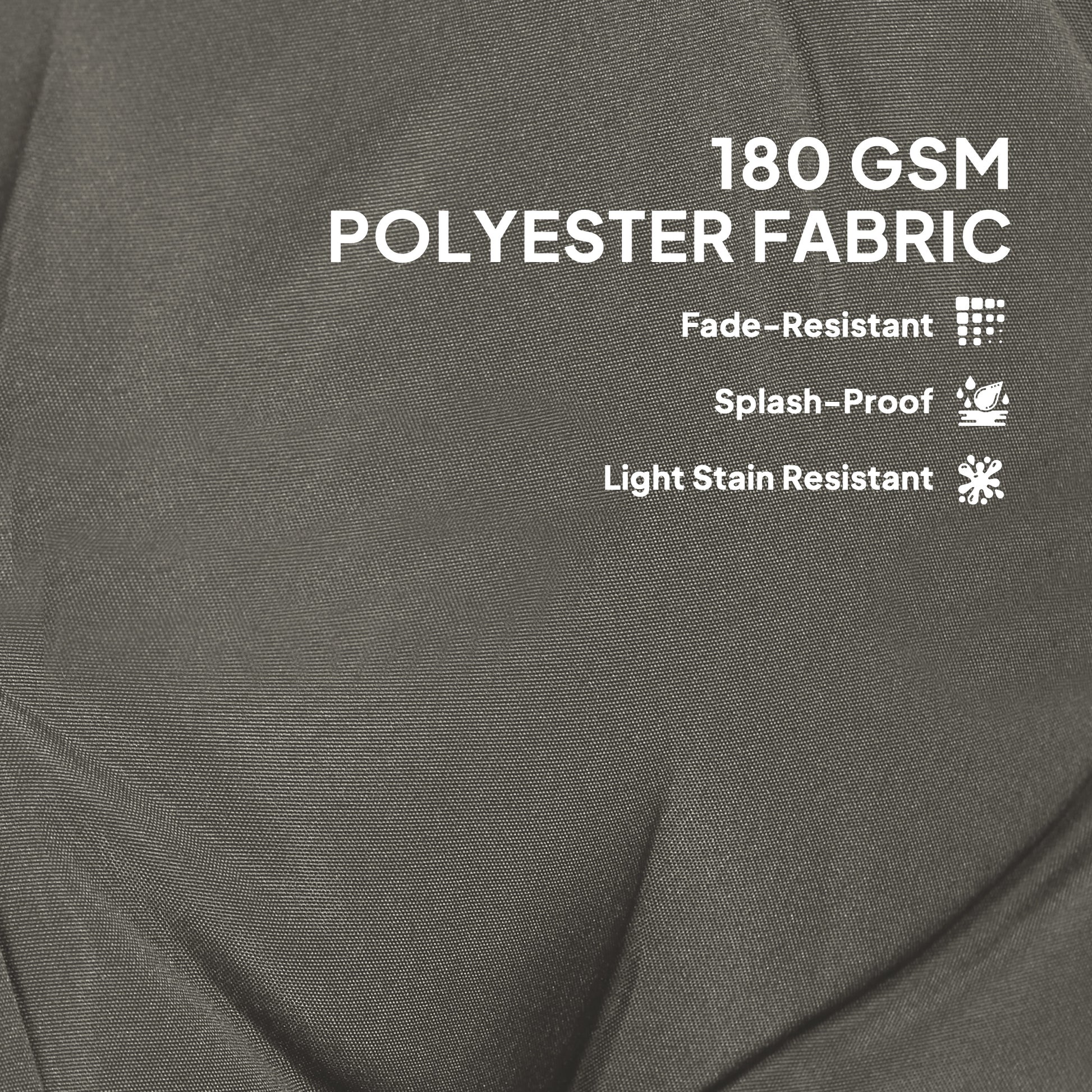 Outsunny Set of Four Padded Garden Seat Cushions - Light Grey