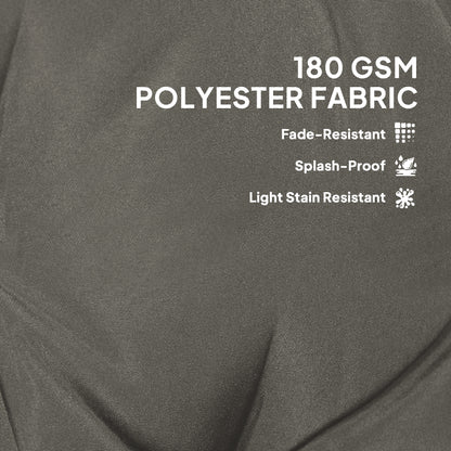 Outsunny Set of Four Padded Garden Seat Cushions - Light Grey