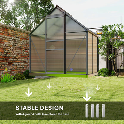 Outsunny 192.5 x 131cm Walk-In Polycarbonate Greenhouse