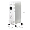 HOMCOM 1630W Digital Oil Filled Radiator, 7 Fin, Portable Electric Hea ...