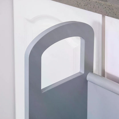 HOMCOM Kitchen Helper Step Stool with 2 Steps & Handles Suitable for Children Learning Platform for Kids and Toddlers, Footstool, Grey