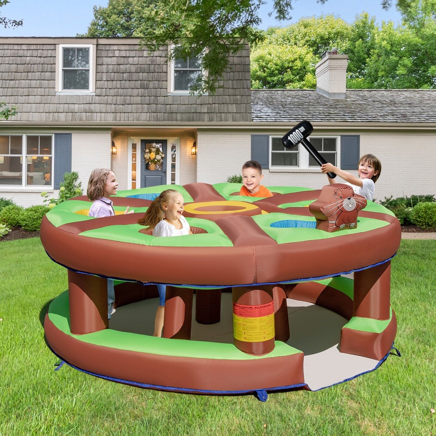 Inflatable Kids Giant Hammering and Pounding Toy with 480W Blower