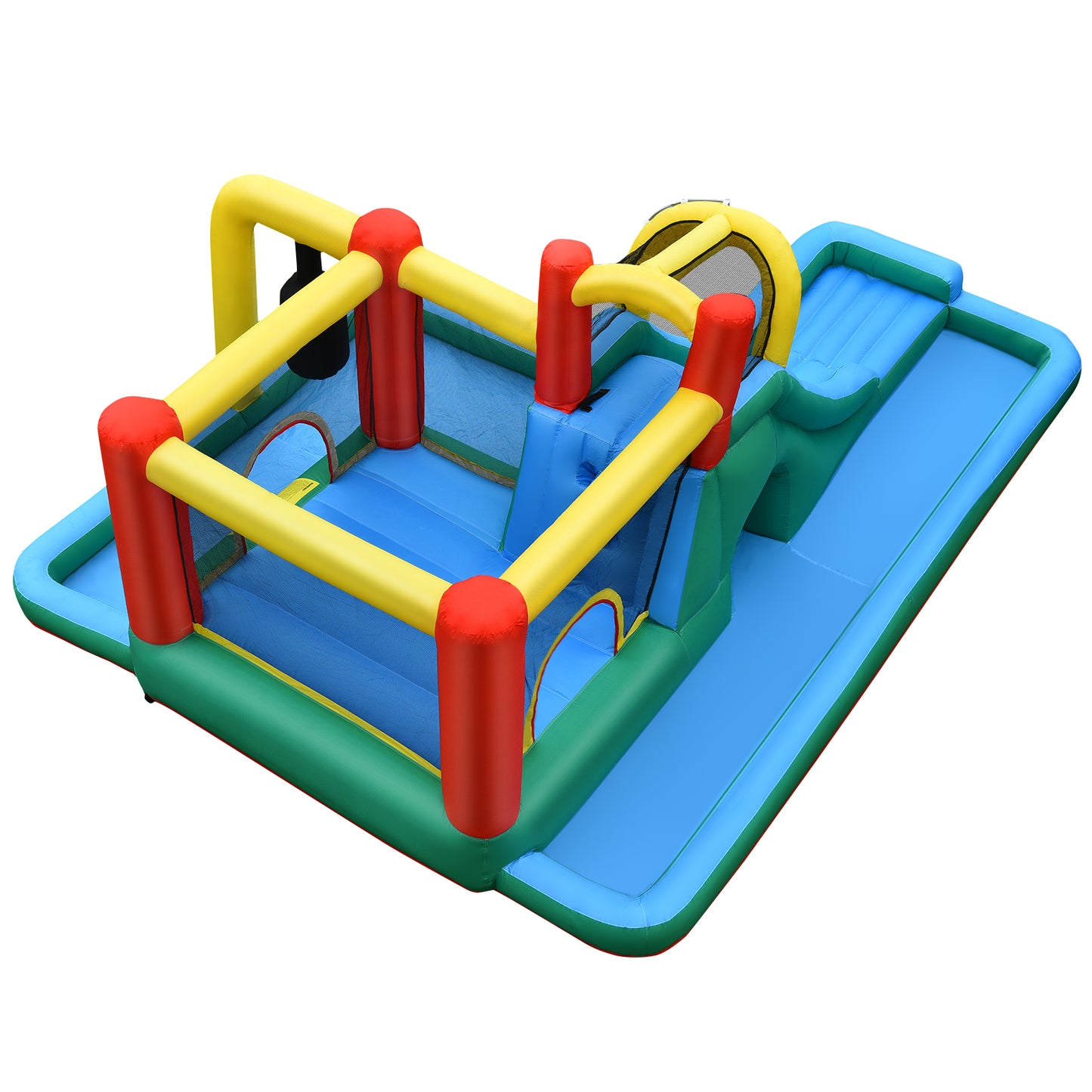 Inflatable Water Slide Kids Jumping Bounce House with Slide (without Blower)