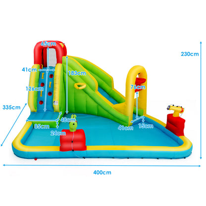 Inflatable Waterslide with Blower and Carrying Bag, for Outdoor Summer Fun