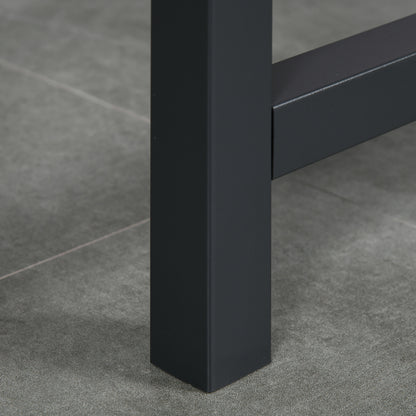 HOMCOM Foldable Dining Table Drop Leaf Folding Side Console Writing Desk for Kitchen, Dining Room, Rustic Brown