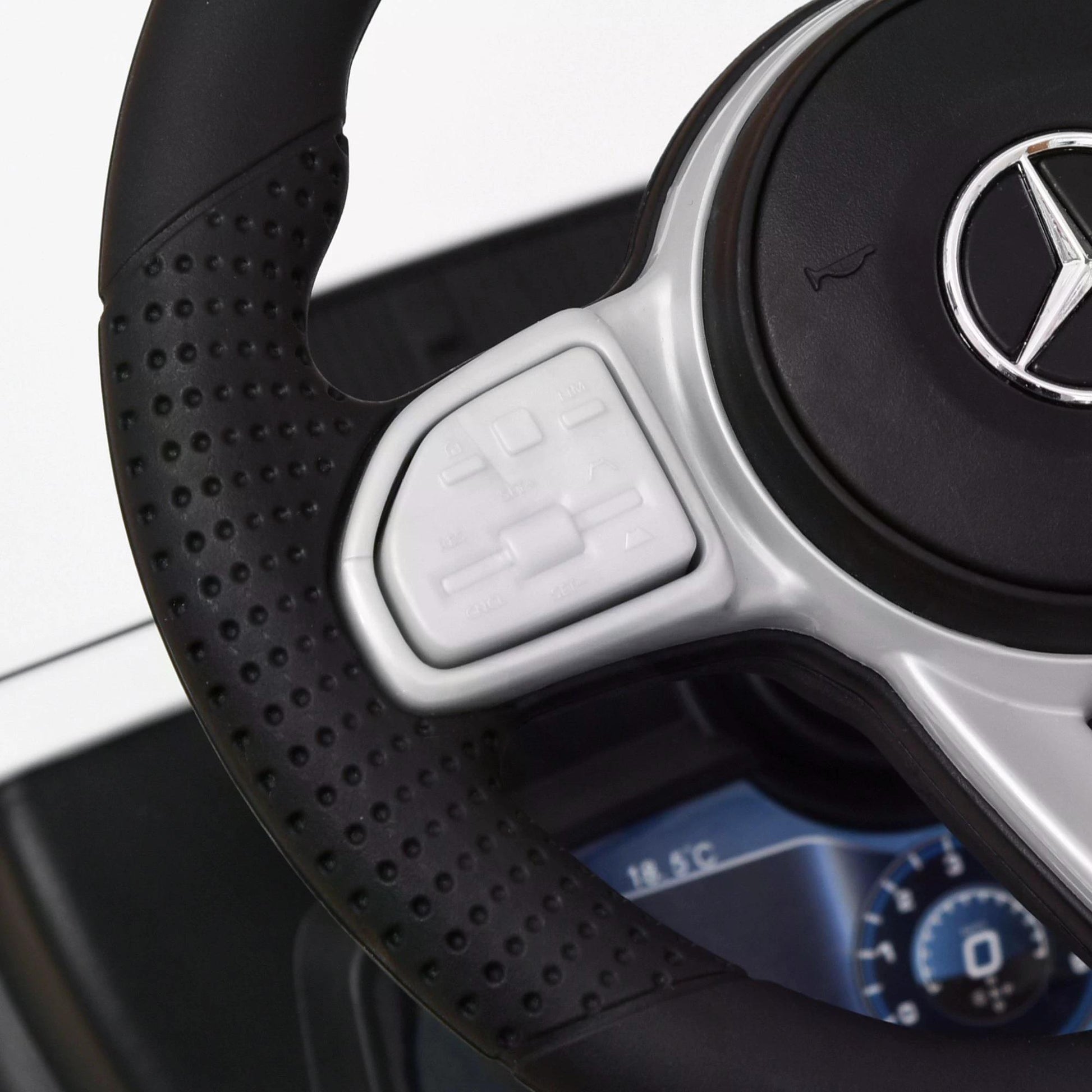 HOMCOM Aosom Compatible Baby Push Handle Sliding Car Mercedes-Benz G350 Licensed Foot to Floor Slider Stroller w/ Horn Under Seat Storage White