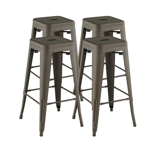Metal Stools with Square Seat and Handling Hole for Kitchen-Gun