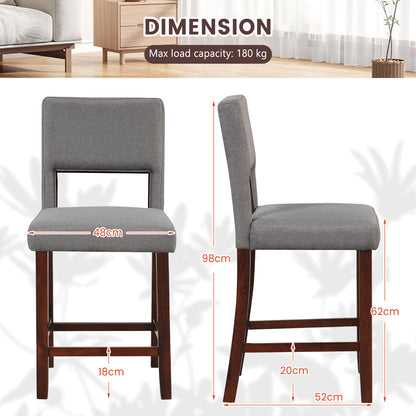 2-Piece Bar Chair Set-Grey