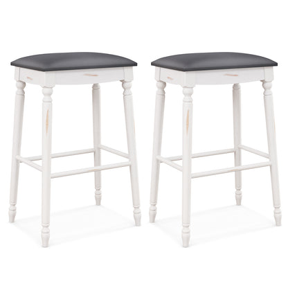 61/74 cm Upholstered Bar Stool Set of 2-74 cm