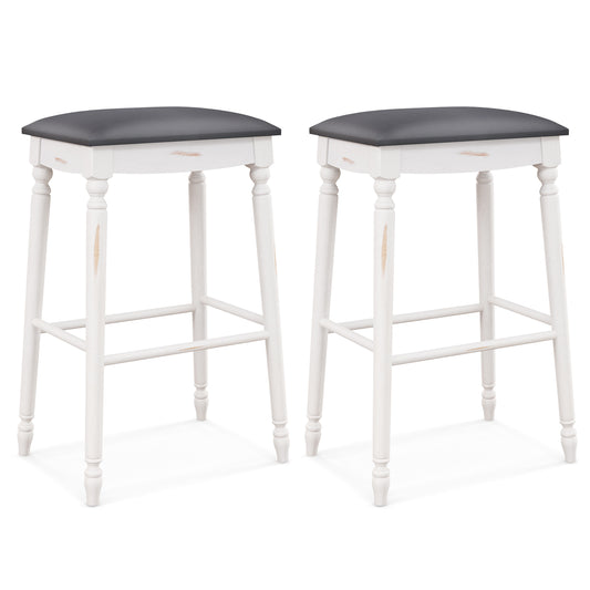 61/74 cm Upholstered Bar Stool Set of 2-74 cm