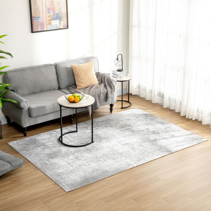 HOMCOM Grey Rug, Modern Abstract Area Rugs, Decorative Carpet for Living Room, Bedroom, Dining Room, 230 x 160cm