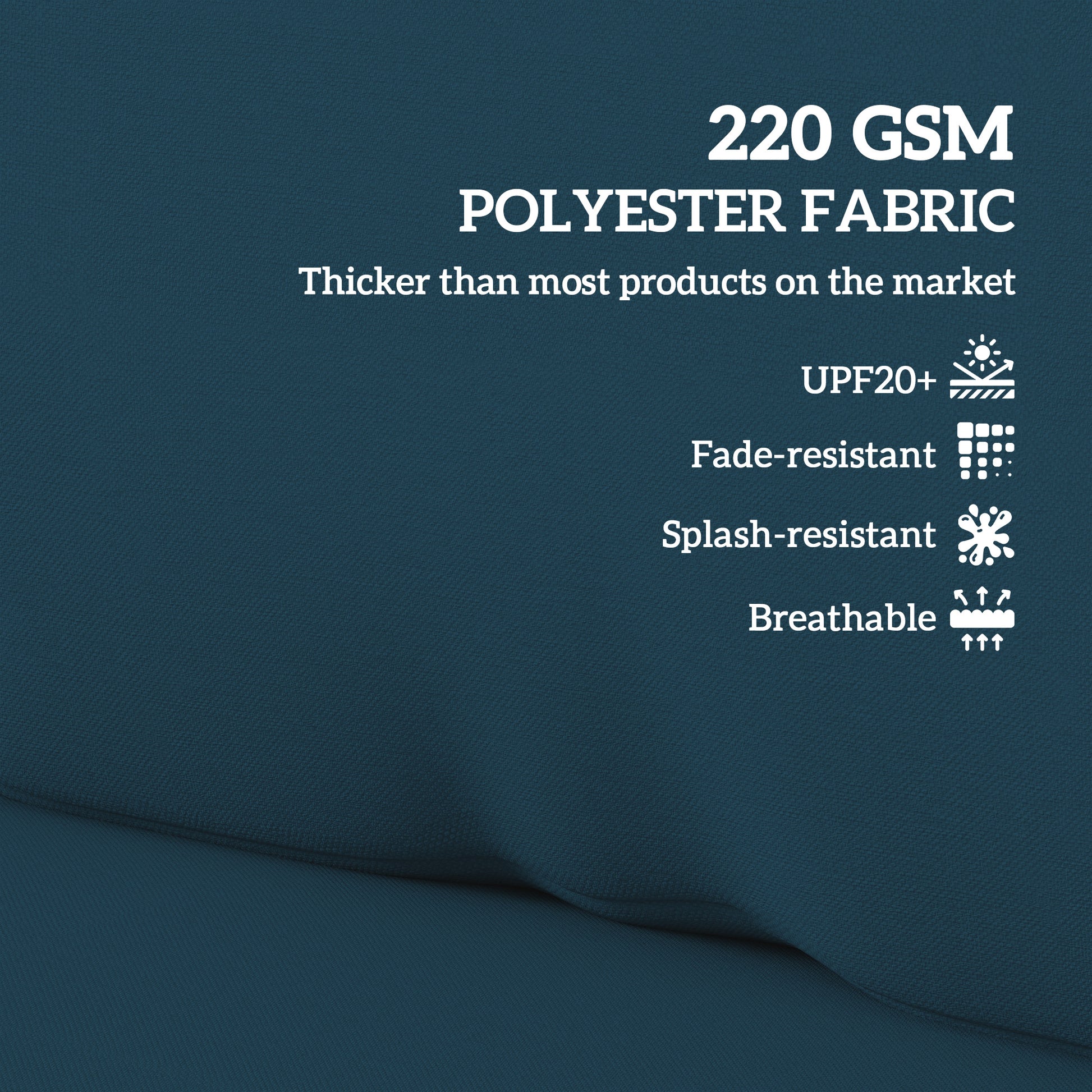 Outsunny Two Piece Seat Pallet and Back Cushions - Navy Blue