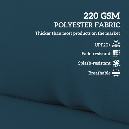 Outsunny Two Piece Seat Pallet and Back Cushions - Navy Blue