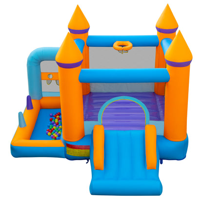 Jumping Air Bounce Castle for Kids with Ocean Ball Pool and 680W Blower