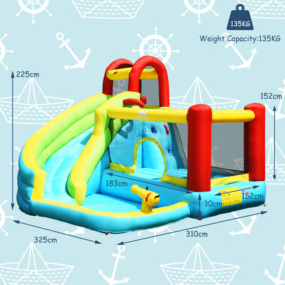 Jumping Bounce House with Oxford Carry Bag, Lawn Stakes and Blower