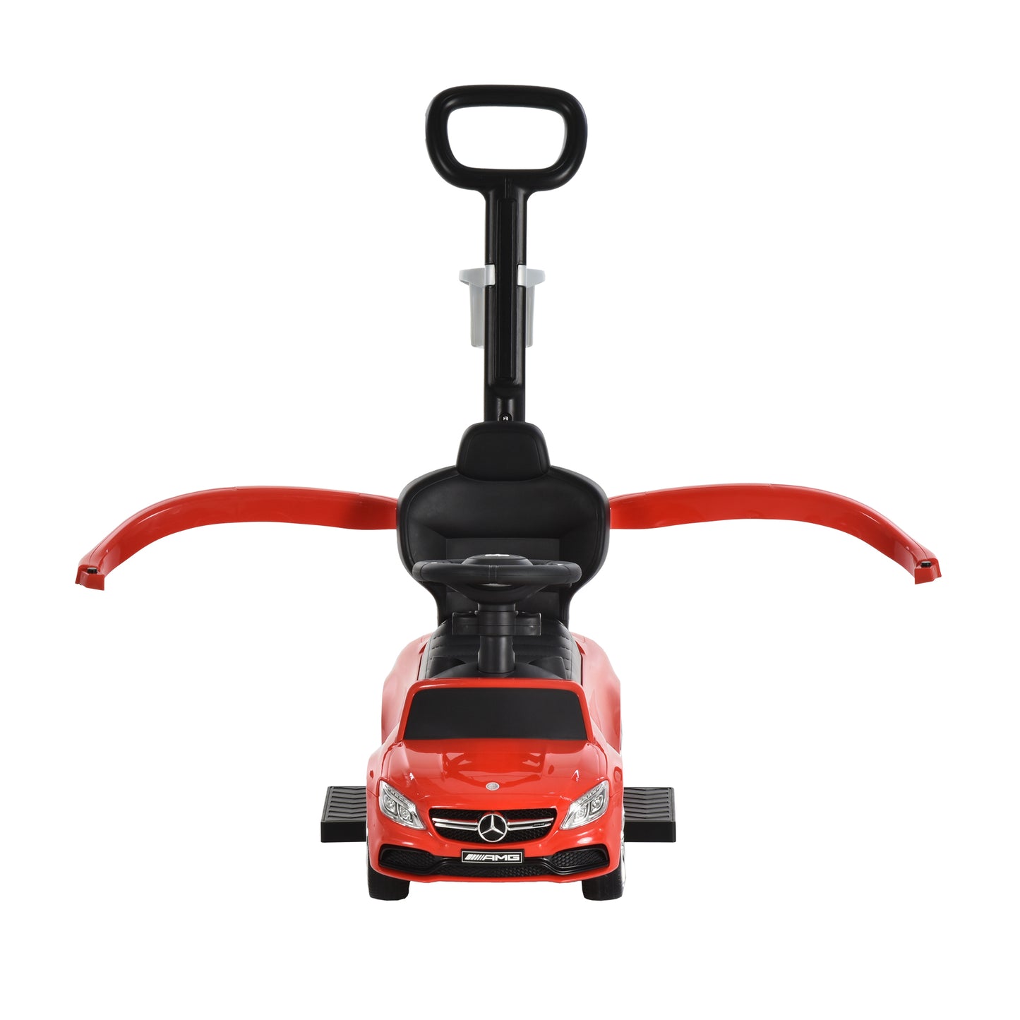 HOMCOM Baby Push Along Car Toddlers Ride On Car Stroller Licensed PP Mercedes-Benz for Ages 12-36 Months, Red