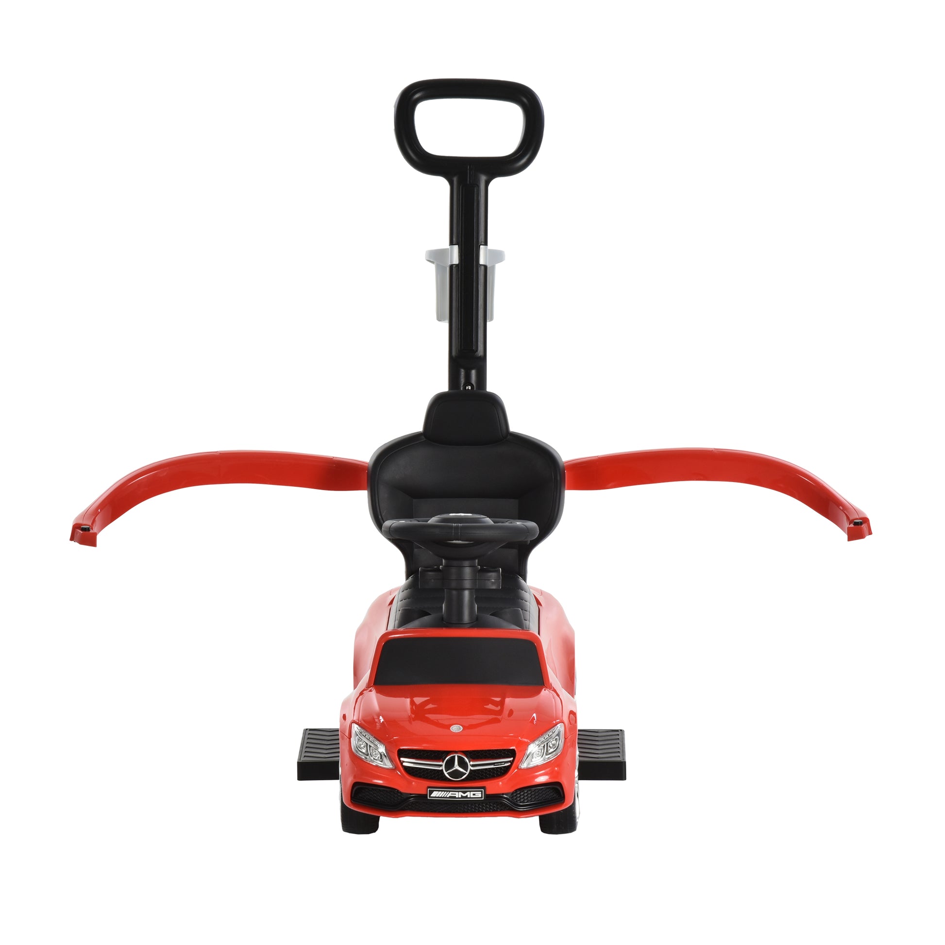 HOMCOM Baby Push Along Car Toddlers Ride On Car Stroller Licensed PP Mercedes-Benz for Ages 12-36 Months, Red
