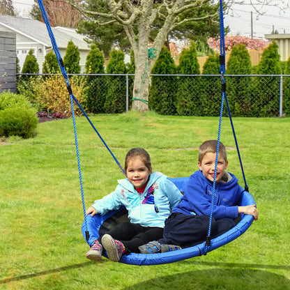HOMCOM Kids Round Tree Spin, ?100cm-Blue 