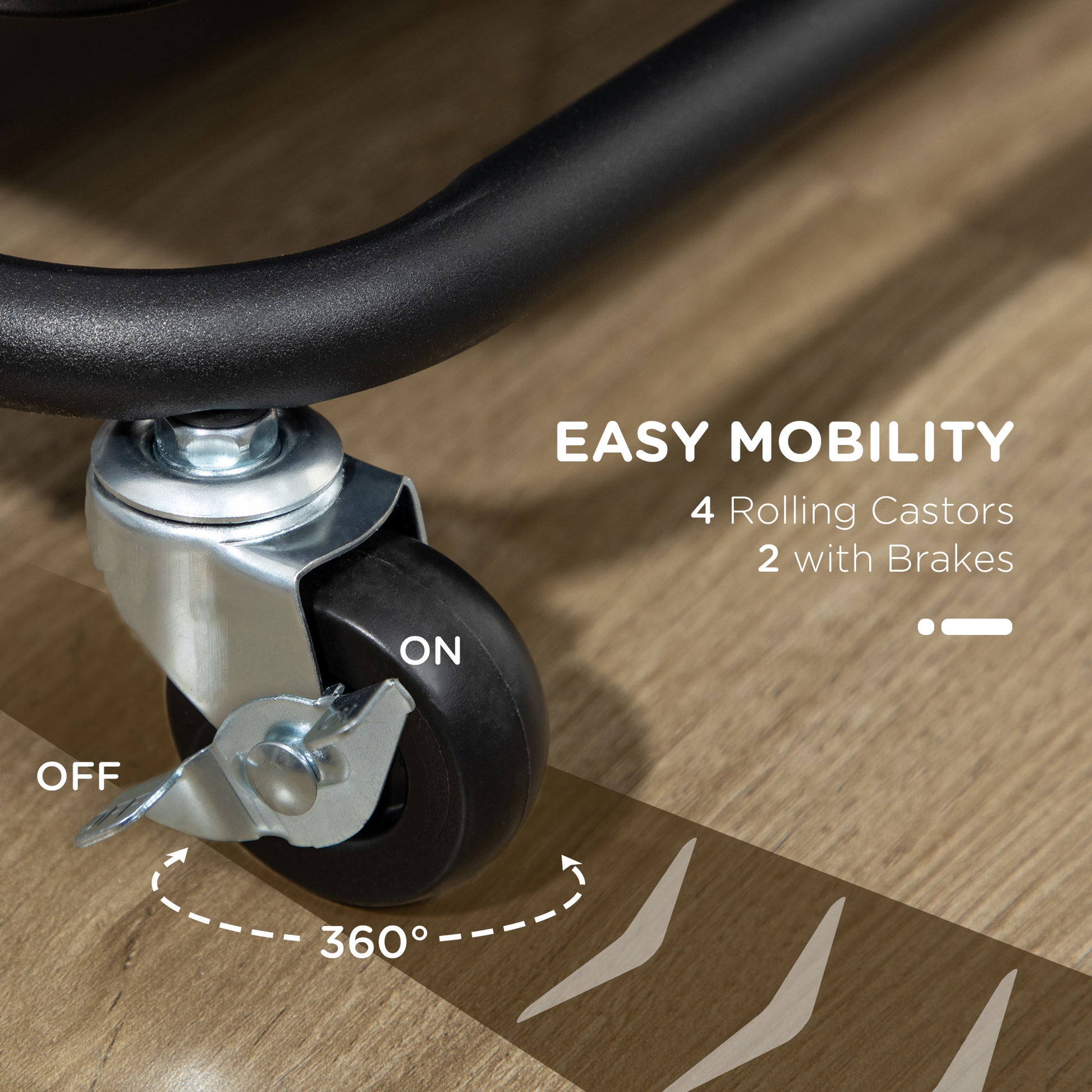 HOMCOM 3 Tier Utility Rolling Cart, Kitchen Cart with 3 Removable Mesh Baskets, 3 Hanging Box, 4 Hooks and Dividers for Living Room, Laundry Black