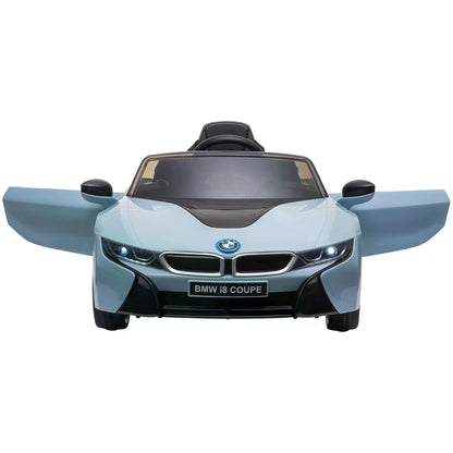 HOMCOM BMW I8 Coupe Licensed 6V Ride On Car Toy with Remote Control, Powered Electric Car, Music, Horn, for 3-8 Years, Blue