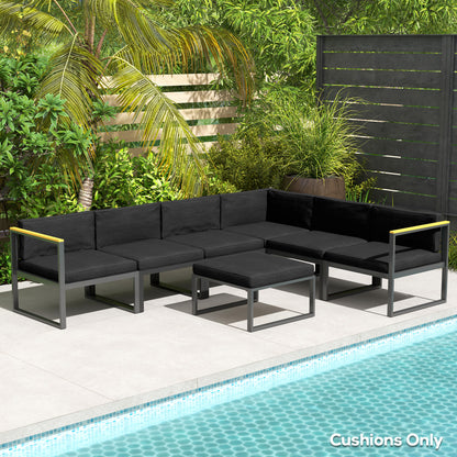 Outsunny Set of 14 Dining Set Cushions - Black