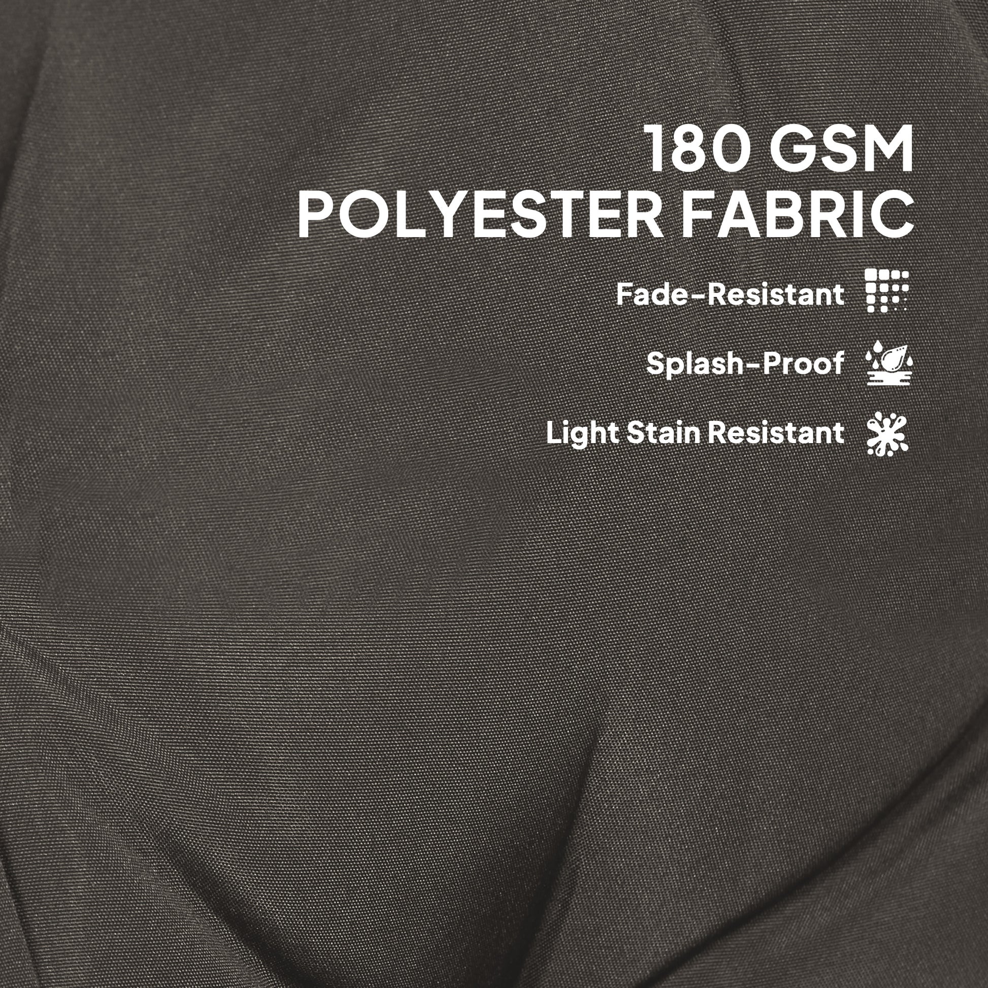 Outsunny Set of Four Padded Garden Seat Cushions - Charcoal Grey