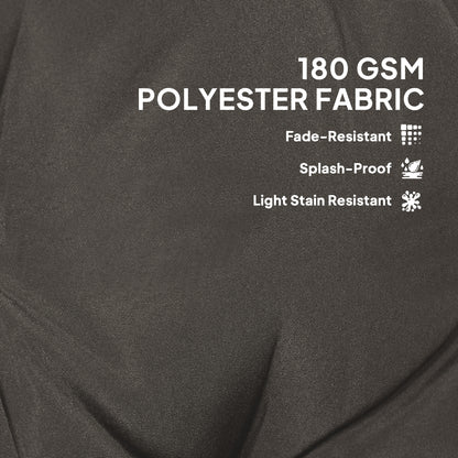 Outsunny Set of Four Padded Garden Seat Cushions - Charcoal Grey