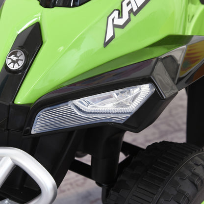 HOMCOM Toddler Kids Ride On Car Walker Foot To Floor Slider w/ Music Lights NO POWER Manual for 18 - 36 Months Green