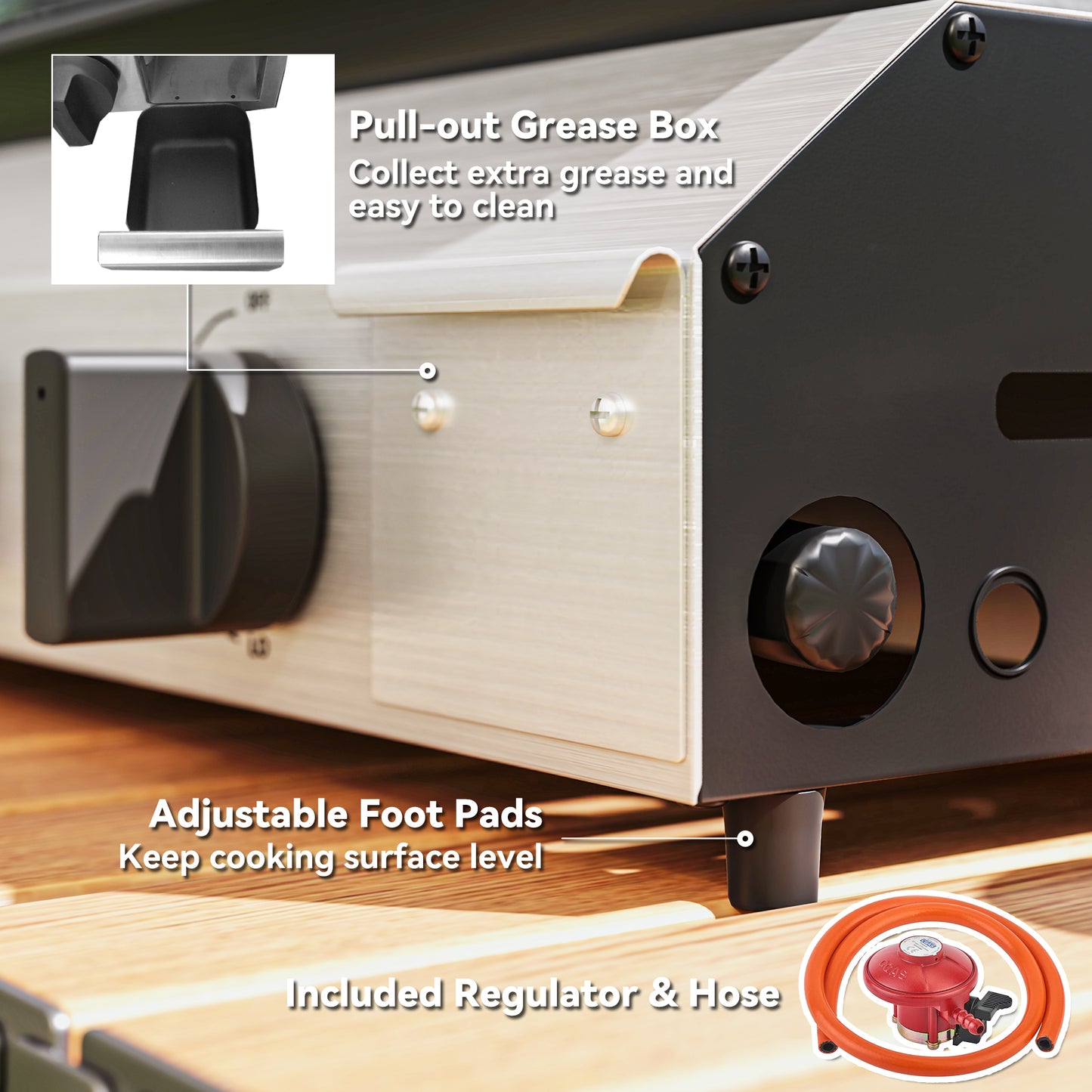 Outsunny Four Burner Portable Gas Grill